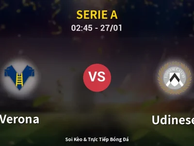 Kết Quả: Verona 1-3 Udinese – Highlight & Bàn Thắng | Serie A
