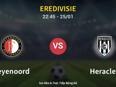 Soi Kèo Feyenoord vs Heracles – 22:45 25/01 | Nhận Định, Dự Đoán Tỷ Số