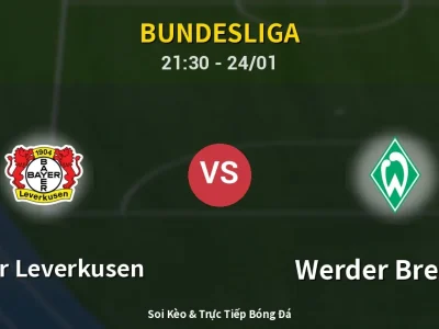 Soi Kèo Bayer Leverkusen vs Werder Bremen – 21:30 24/01 | Nhận Định, Dự Đoán Tỷ Số