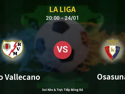 Soi Kèo Rayo Vallecano vs Osasuna – 20:00 24/01 | Nhận Định, Dự Đoán Tỷ Số