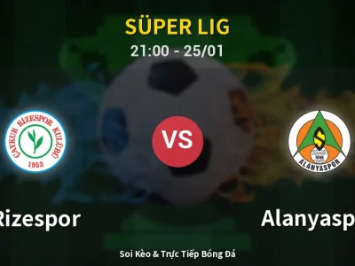 🔴 Trực Tiếp: Rizespor 0-0 Alanyaspor – Link Xem Süper Lig (Full HD)