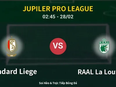 Kết Quả: Standard Liege 1-1 RAAL La Louvière – Highlight & Bàn Thắng | Jupiler Pro League