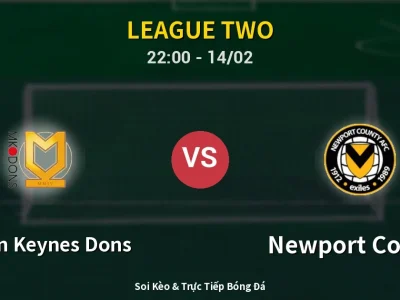 Soi Kèo Milton Keynes Dons vs Newport County – 22:00 14/02 | Nhận Định, Dự Đoán Tỷ Số