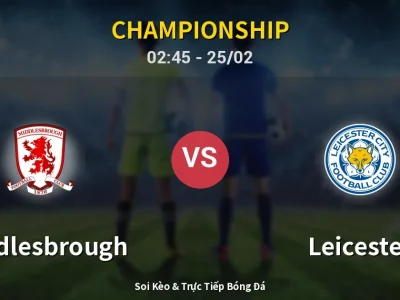 Kết Quả: Middlesbrough 1-1 Leicester – Highlight & Bàn Thắng | Championship