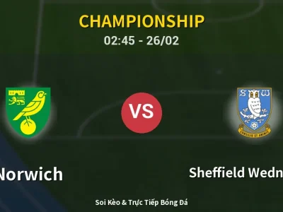 Kết Quả: Norwich 2-0 Sheffield Wednesday – Highlight & Bàn Thắng | Championship
