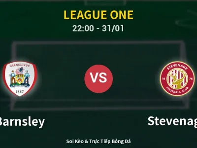 Soi Kèo Barnsley vs Stevenage – 22:00 31/01 | Nhận Định, Dự Đoán Tỷ Số