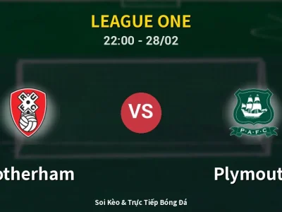 Soi Kèo Rotherham vs Plymouth – 22:00 28/02 | Nhận Định, Dự Đoán Tỷ Số