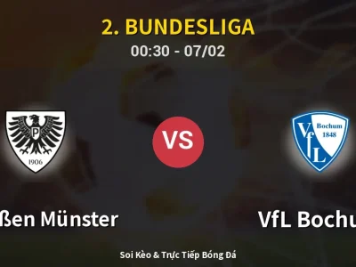 Kết Quả: Preußen Münster 1-1 VfL Bochum – Highlight & Bàn Thắng | 2. Bundesliga