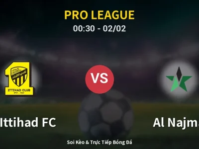 Kết Quả: Al-Ittihad FC 1-0 Al Najma – Highlight & Bàn Thắng | Pro League