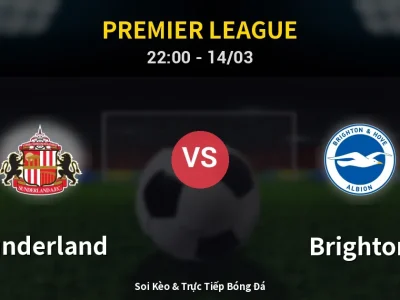 🔴 Trực Tiếp: Sunderland 0-0 Brighton – Link Xem Premier League (Full HD)