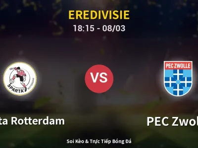 Kết Quả: Sparta Rotterdam 1-1 PEC Zwolle – Highlight & Bàn Thắng | Eredivisie