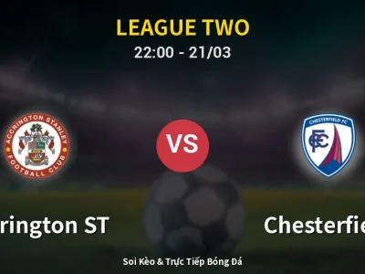 Soi Kèo Accrington ST vs Chesterfield – 22:00 21/03 | Nhận Định, Dự Đoán Tỷ Số