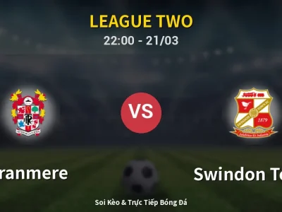 Soi Kèo Tranmere vs Swindon Town – 22:00 21/03 | Nhận Định, Dự Đoán Tỷ Số