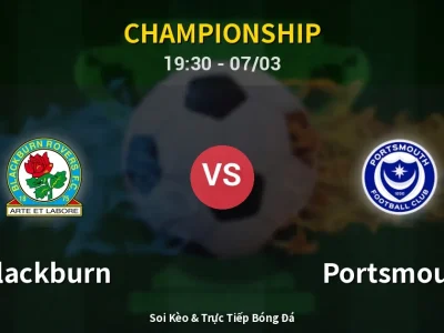 Kết Quả: Blackburn 1-1 Portsmouth – Highlight & Bàn Thắng | Championship