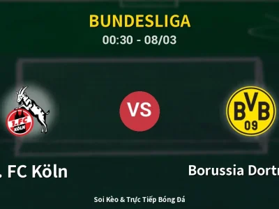 Kết Quả: 1. FC Köln 1-2 Borussia Dortmund – Highlight & Bàn Thắng | Bundesliga