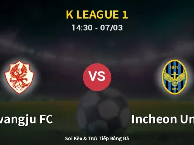 Kết Quả: Gwangju FC 3-2 Incheon United – Highlight & Bàn Thắng | K League 1