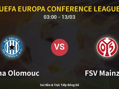 Kết Quả: Sigma Olomouc 0-0 FSV Mainz 05 – Highlight & Bàn Thắng | UEFA Europa Conference League