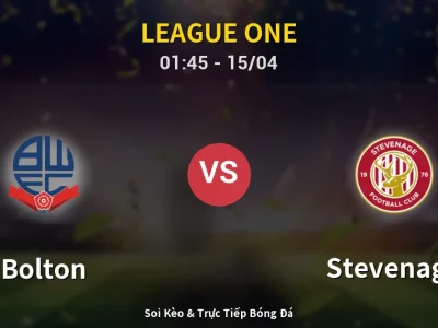 Kết Quả: Bolton 5-1 Stevenage – Highlight & Bàn Thắng | League One