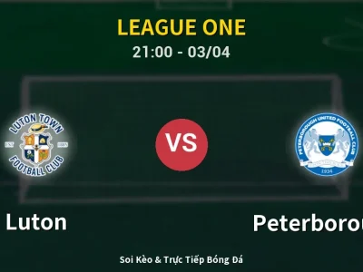 🔴 Trực Tiếp: Luton 2-1 Peterborough – Link Xem League One (Full HD)