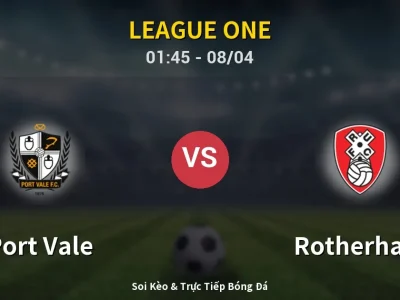 Kết Quả: Port Vale 1-0 Rotherham – Highlight & Bàn Thắng | League One