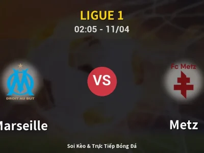 Soi Kèo Marseille vs Metz – 02:05 11/04 | Nhận Định, Dự Đoán Tỷ Số
