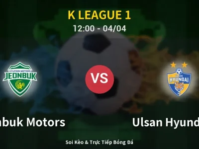 Kết Quả: Jeonbuk Motors 2-0 Ulsan Hyundai FC – Highlight & Bàn Thắng | K League 1