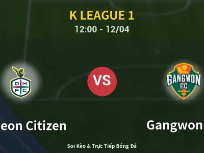 Kết Quả: Daejeon Citizen 0-2 Gangwon FC – Highlight & Bàn Thắng | K League 1