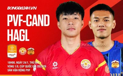 PVF-CAND vs HAGL: Trận cầu 'sinh tử' tìm vé tứ kết Cúp Quốc gia, HLV mới ra mắt thử lửa 1